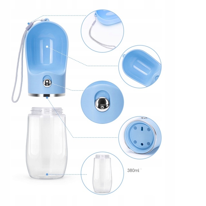 Poidło Dla Psa Bidon Z Miską Na Wodę 380Ml Nobleza