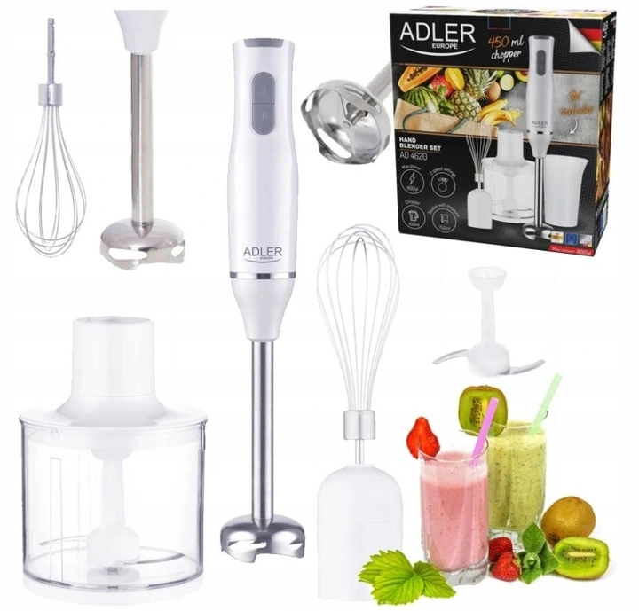 Blender Ręczny Zestaw Mikser Malakser Turbo Robot