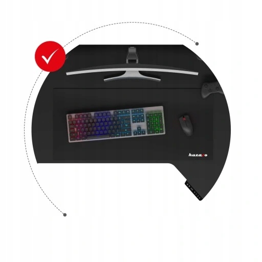 Biurko Gamingowe Elektryczne Regulowane Narożne