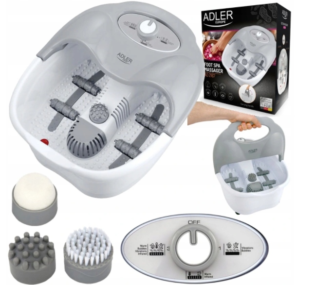 Masażer Do Stóp Wodny Hydromasażer Podgrzewanie Timer 4Rolki Wałki Masujące