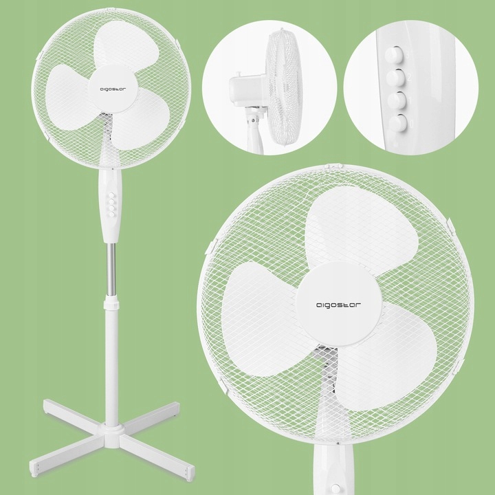 Wentylator Stojący Podłogowy Wydajny 3 Tryby 40W