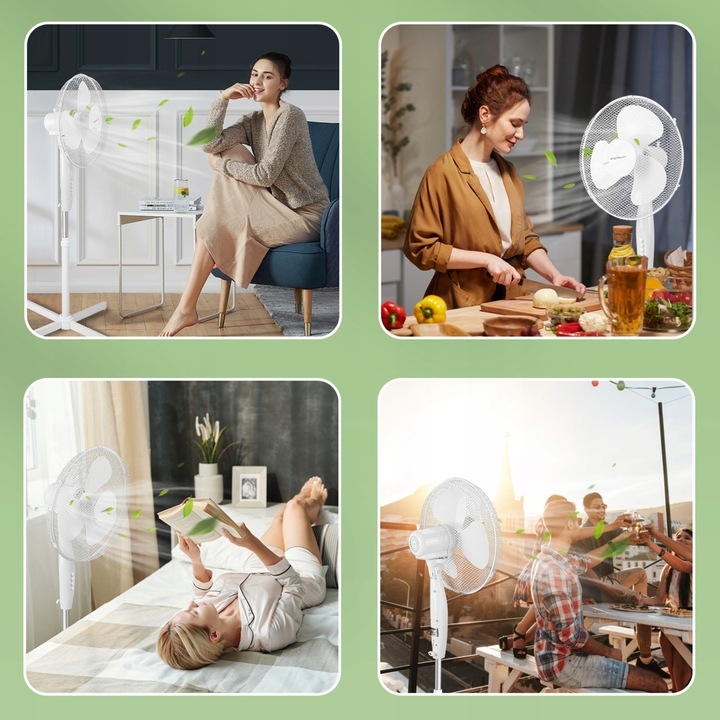 Wentylator Stojący Podłogowy Wydajny 3 Tryby 40W