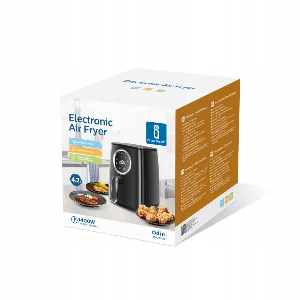Frytkownica Beztłuszczowa Air Fryer 4.2L Moc 1400W Okno Podglądowe
