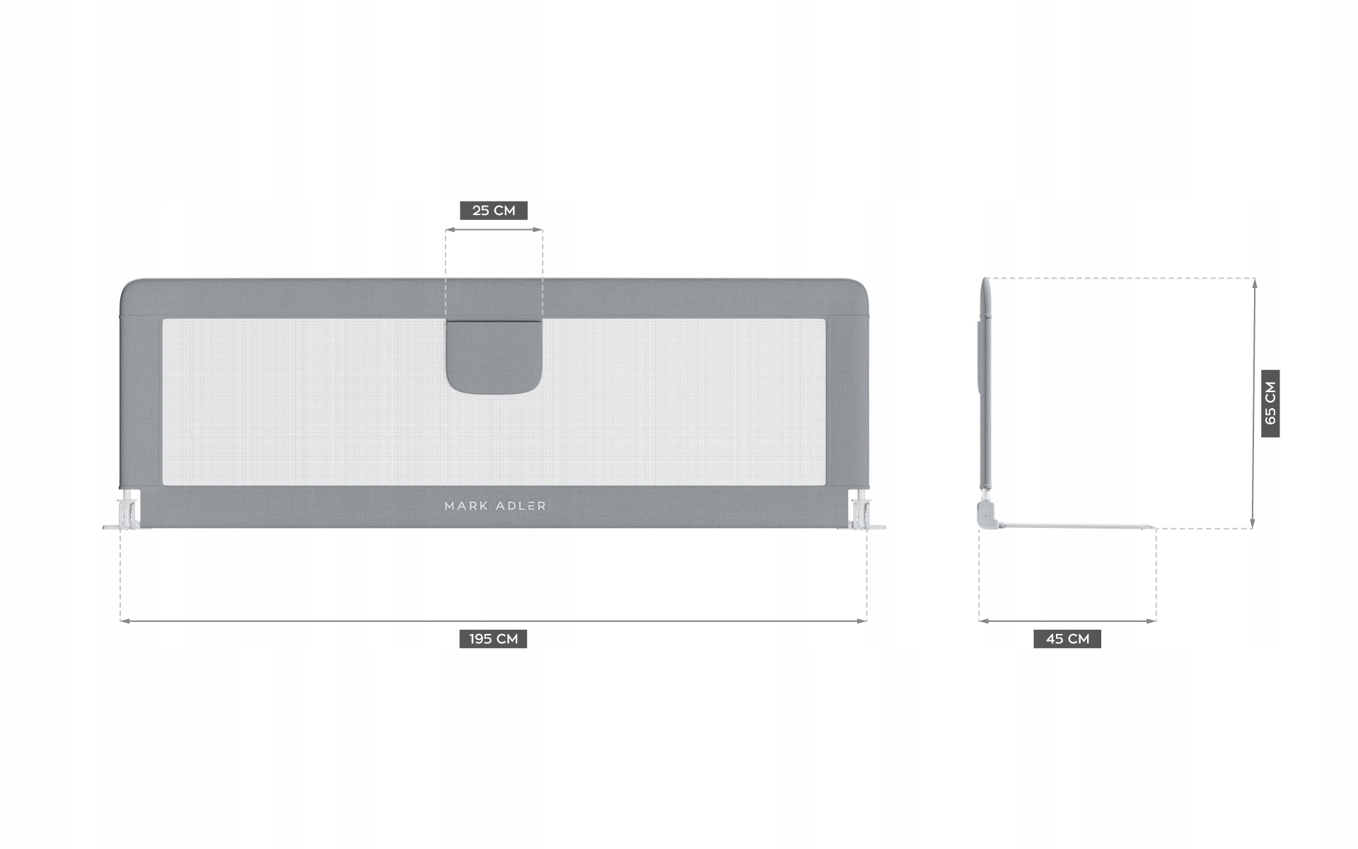 Barierka Ochronna Do Łóżka Tulano 195X65 Cm