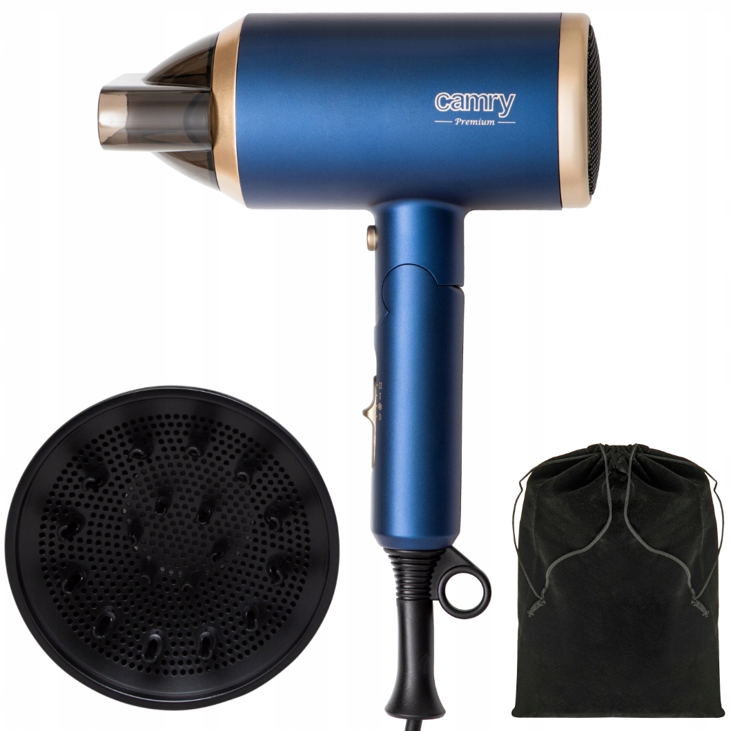 Suszarka Do Włosów Z Jonizacją Składana Zimny Nawiew Dyfuzor Koncentrator