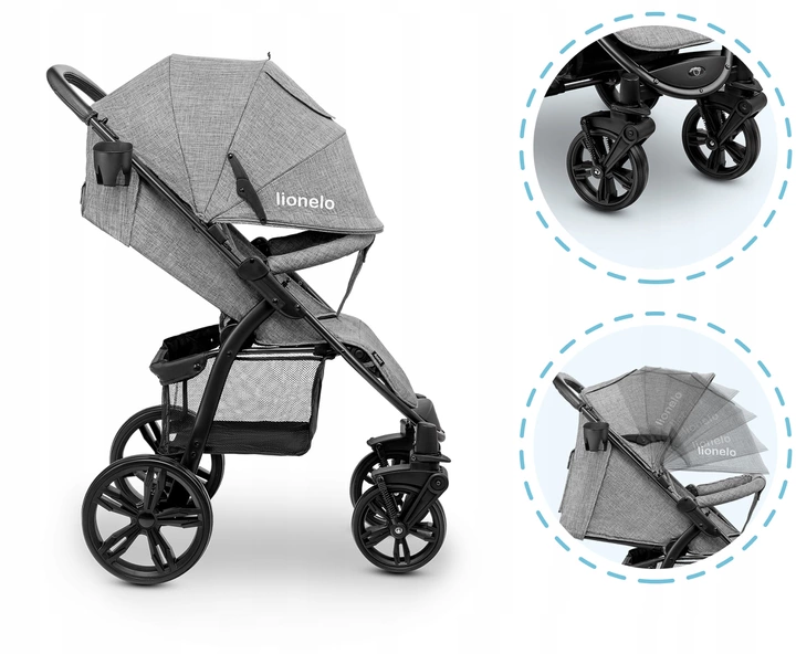 Wózek Spacerowy Lionelo Annet Moskitiera Duże Koła