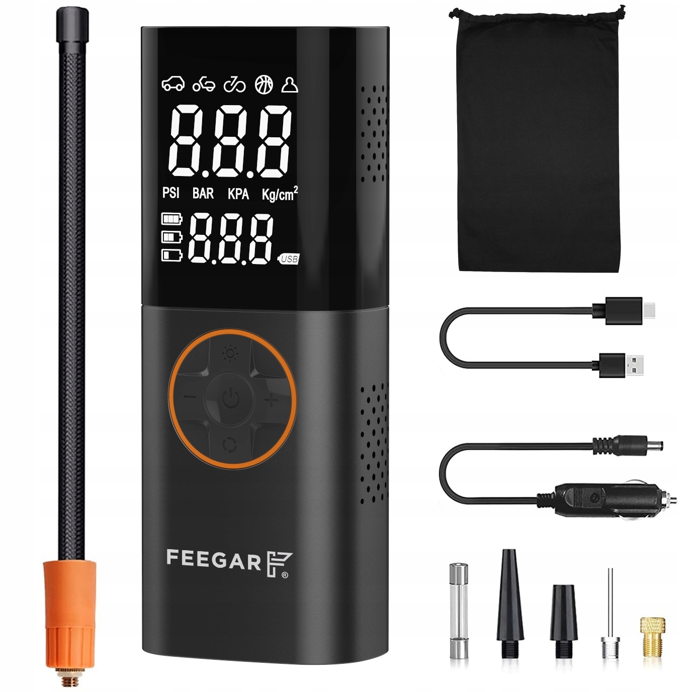 Feegar Pompka Elektryczna Kompresor Samochodowy12V