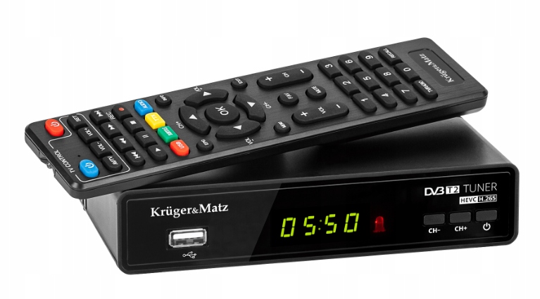 Tuner Dvb-T2 Krugermatz H.265 Hevc Dekoder Km0550C