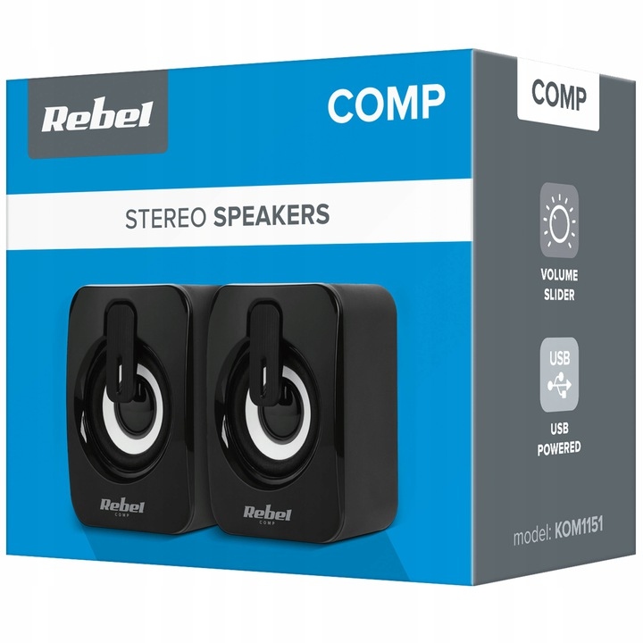 Głośniki Komputerowe 2.0 Do Pc Komputera Laptopa