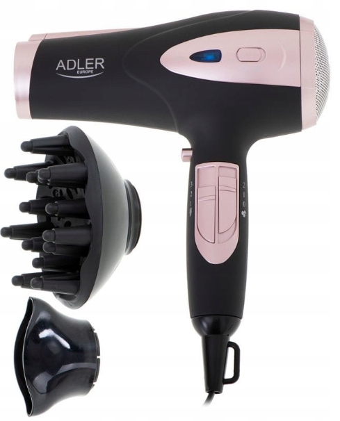 Suszarka Do Włosów Z Dyfuzorem Jonizacją 2400W Wielofunkcyjna Zimny Nawiew