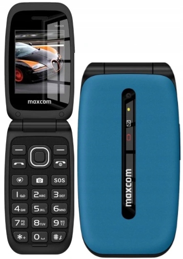 Telefon Z Klapką Maxcom Mm828 Niebieski Lte Dla Seniora Sos Volte 1000 Mah
