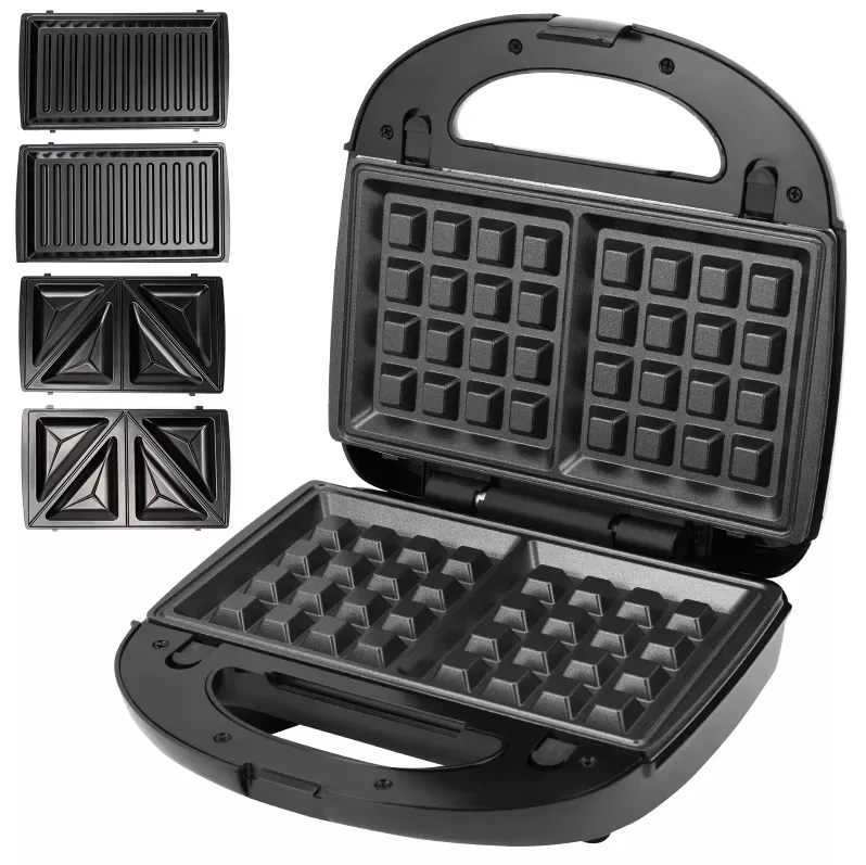 Opiekacz Do Kanapek Gofrów Gofrownica Aigostar Anthony 800W 6X Wkłady