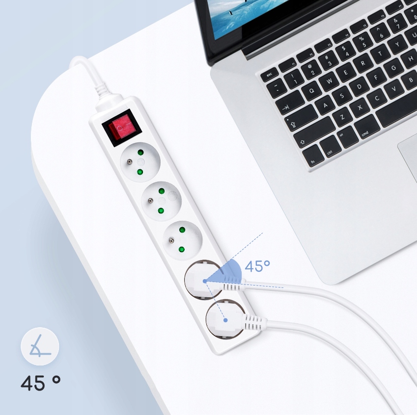 Przedłużacz Listwa Zasilająca 5 Gniazda 1.5M