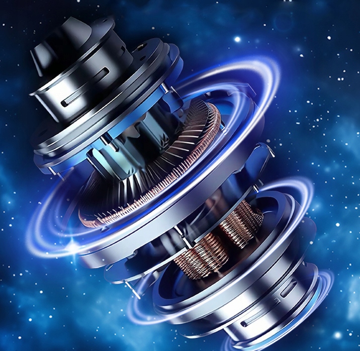 Turbofan o prędkości max 130,000 RPM z trzema poziomami prędkości oraz trybem overclockingu.