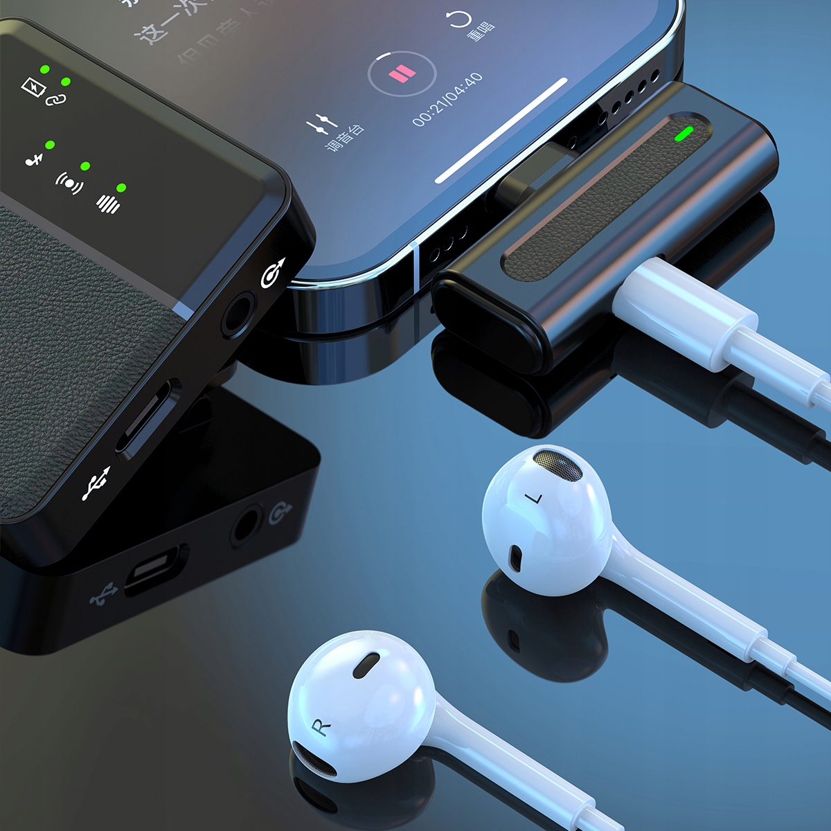 Kompatybilność: urządzenia z portem USB-C (wsparcie OTG) oraz Lightning z obsługą audio