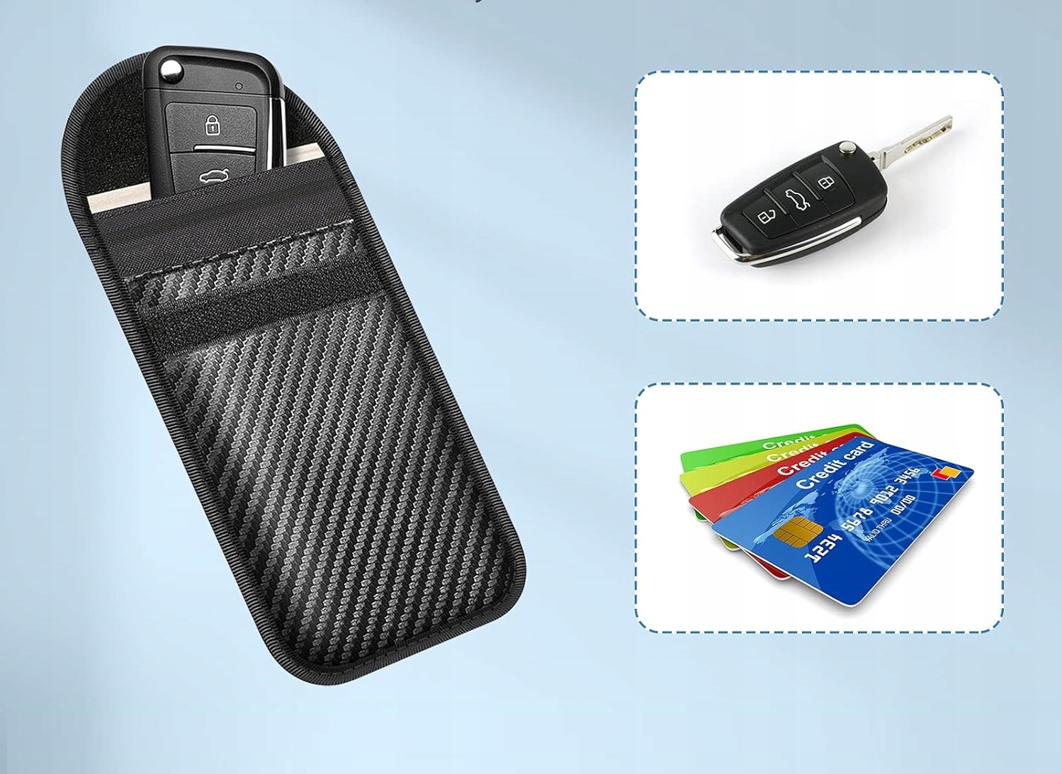ETUI Klucze Keyless Ochrona Pokrowiec Blokada RFID