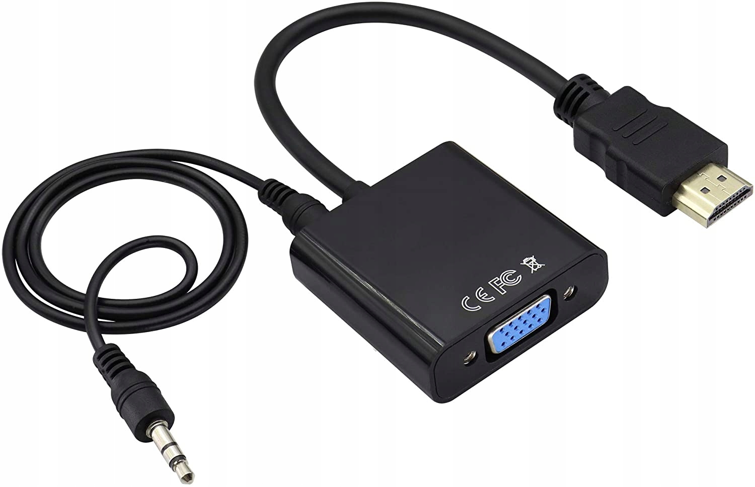 Adapter Konwerter HDMI do VGA DSUB + AUDIO