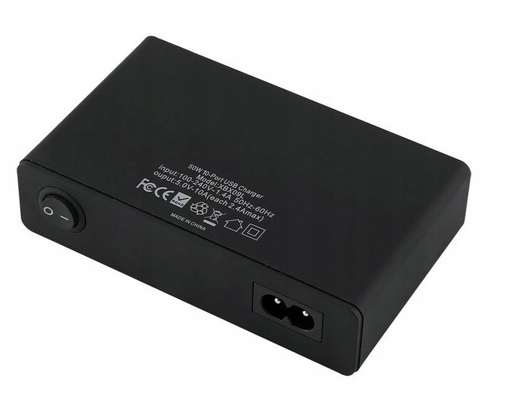 Ładowarka ścienna 10 portów USB 50W 10A
