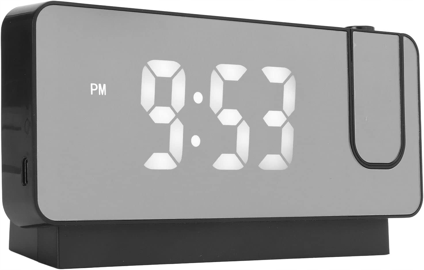 BUDZIK Zegar Cyfrowy Elektroniczny TERMOMETR PROJEKTOR Czasu LED LUSTRO