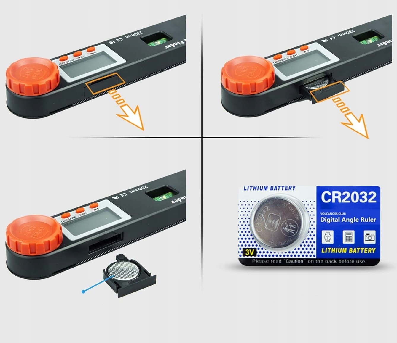 Kątomierz Elektroniczny Cyfrowy 230mm 360° + 3 POZIOMNICE