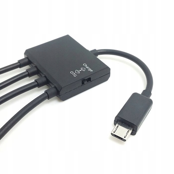 HUB Rozdzielacz HOST OTG Micro 3 x USB Ładowanie