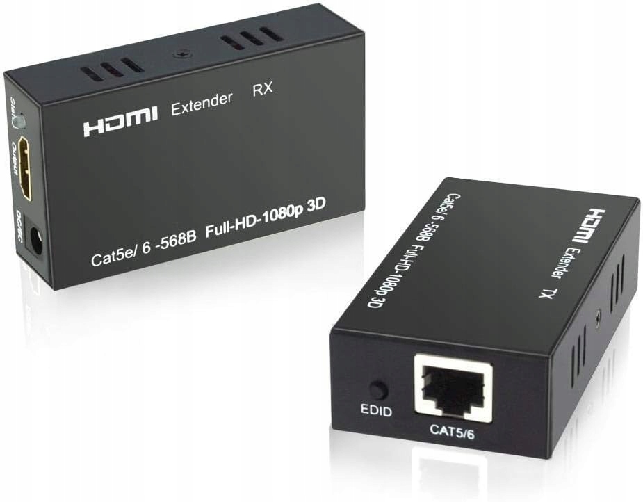 Extender Przedłużacz HDMI na RJ45 LAN 60m 3D