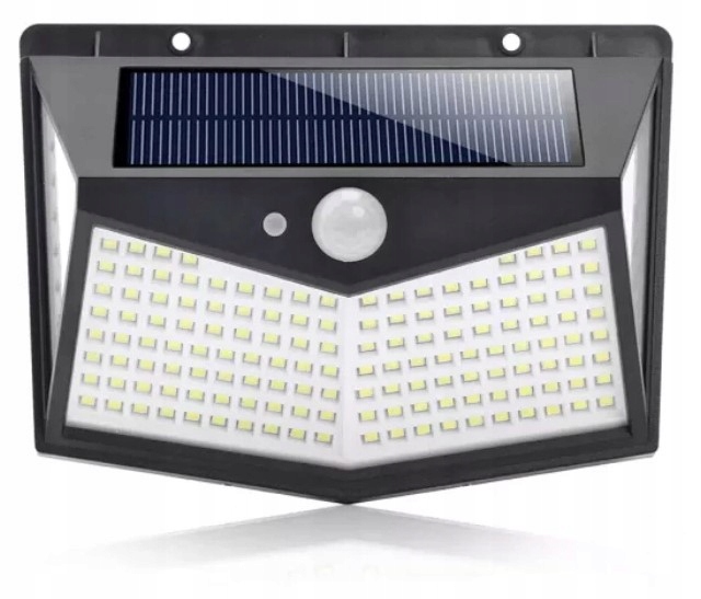 LAMPA SOLARNA Z CZUJNIKIEM RUCH ZMIERZCHU 208 LED