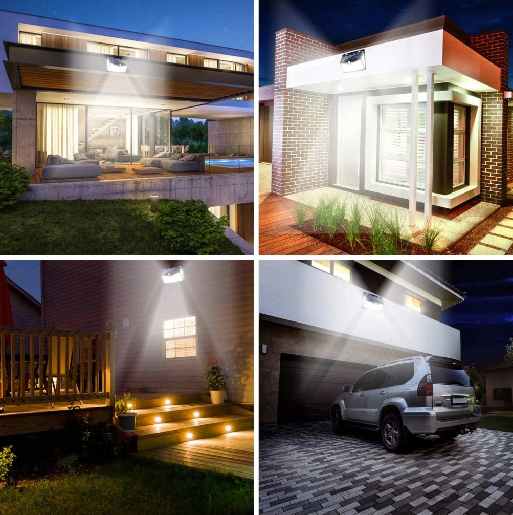 LAMPA SOLARNA Z CZUJNIKIEM RUCH ZMIERZCHU 208 LED