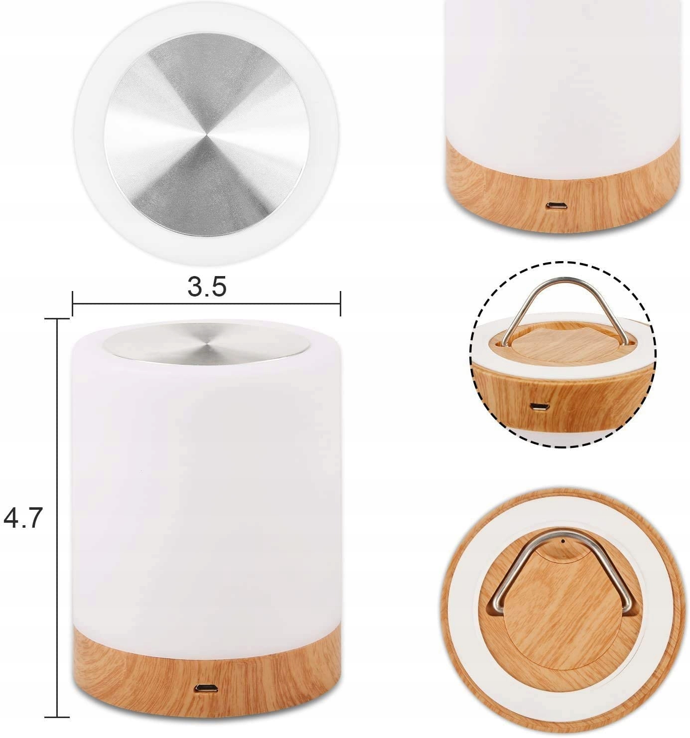 Bezprzewodowa Lampka Nocna Kolory Dotykowa RGB