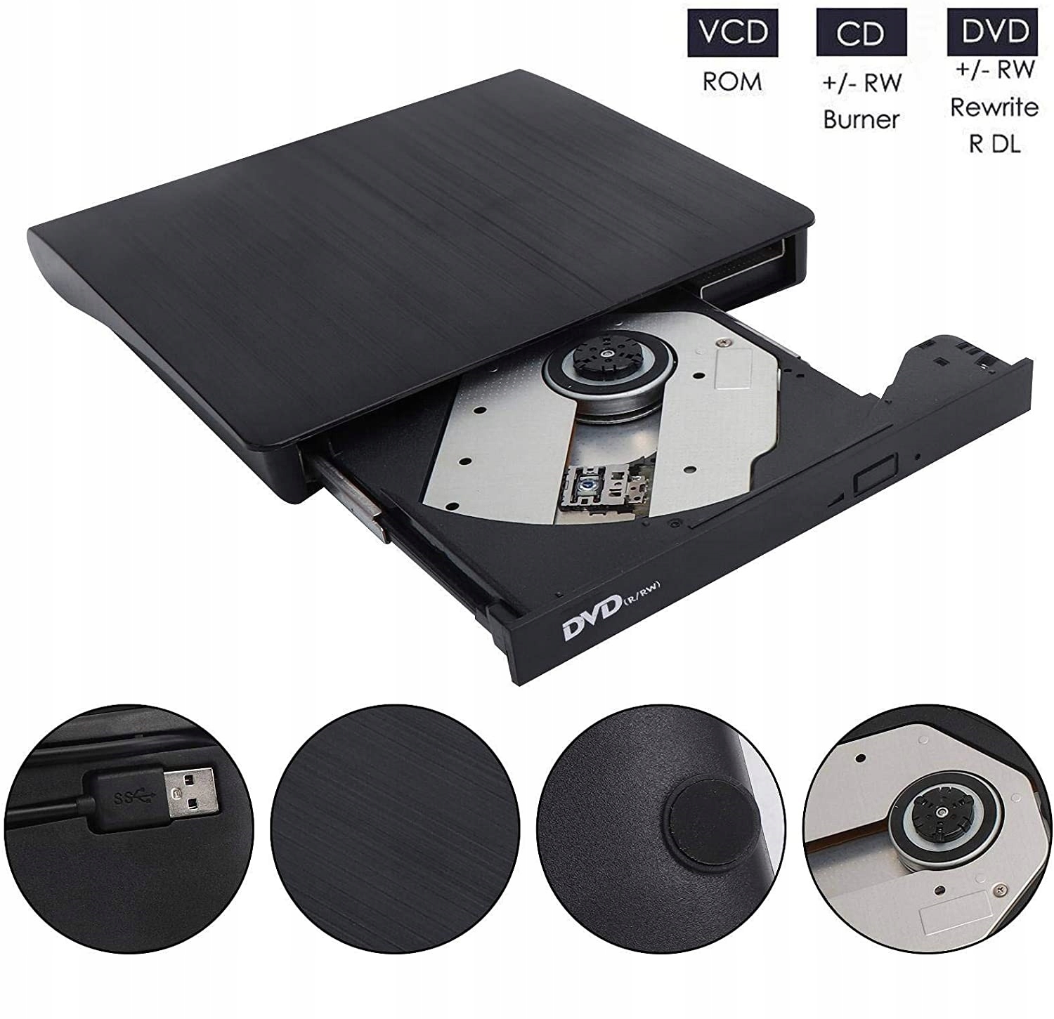 Zewnętrzny NAPĘD CD DVD-R/RW NAGRYWARKA USB 3.0