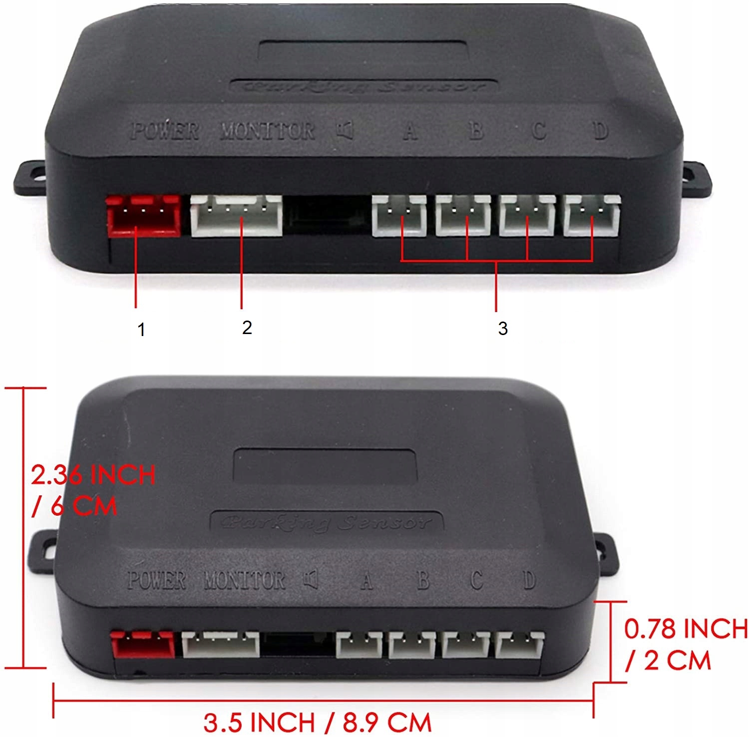 4 Czujniki Parkowania Cofania LED LCD PARKTRONIC
