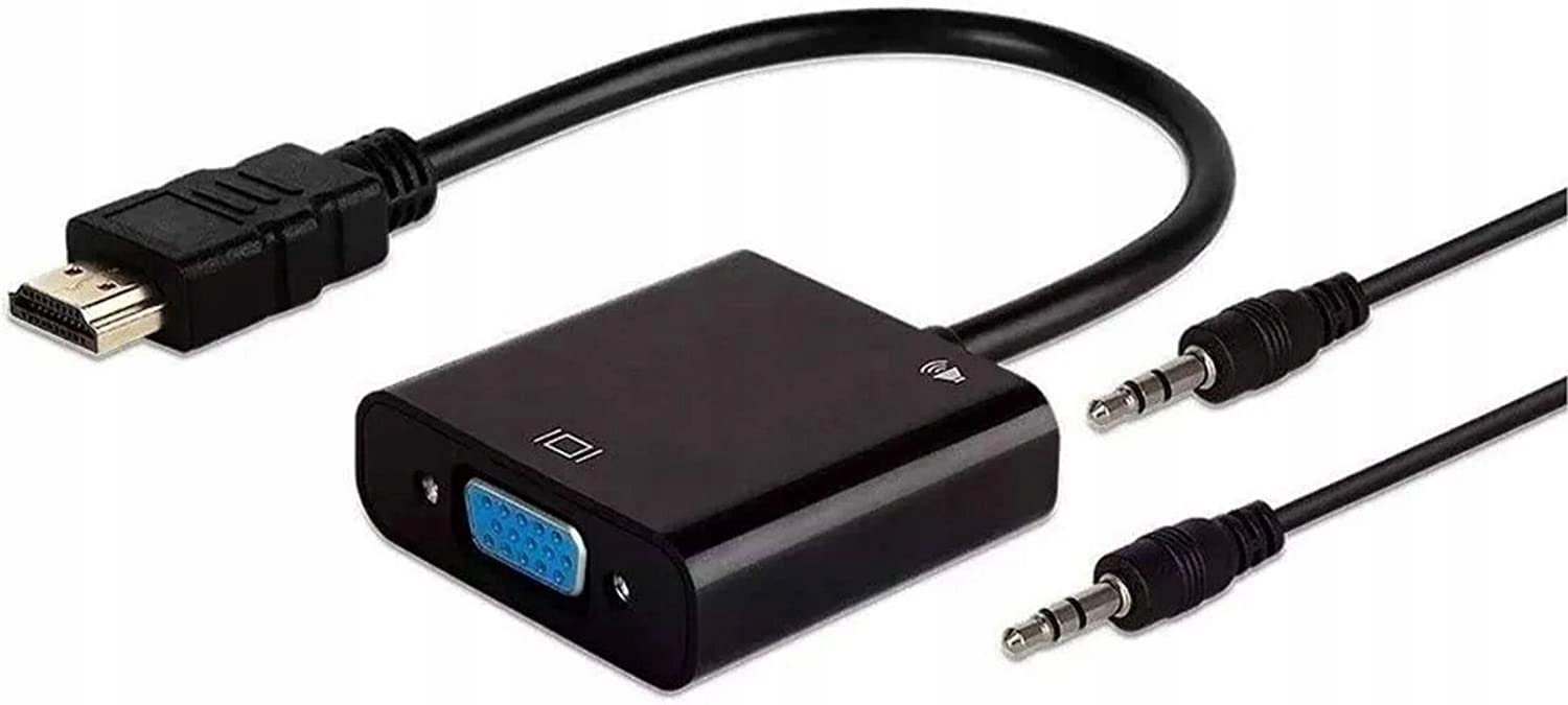 Adapter Konwerter HDMI do VGA DSUB + AUDIO
