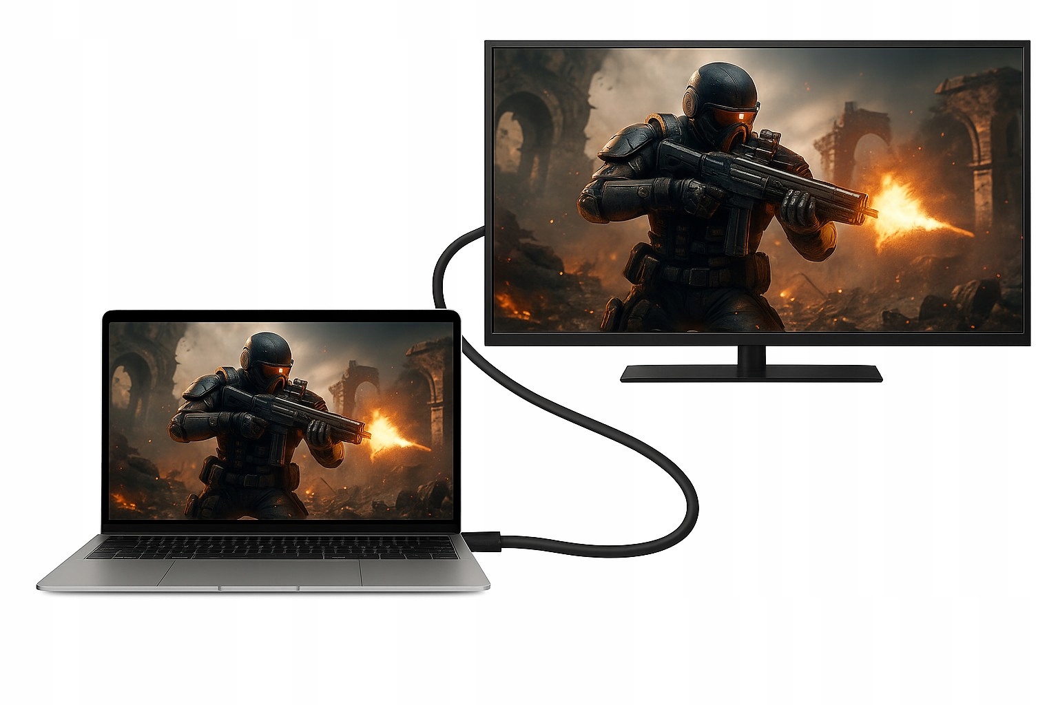 Kabel HDMI-HDMI 3D 4K*2K full HD v1.4b 0,5 m