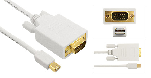 Kabel mini DisplayPort DP do VGA full HD 1,8m