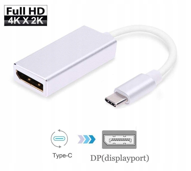 Adapter kabel USB typ C do DP DisplayPort 4K 3.1