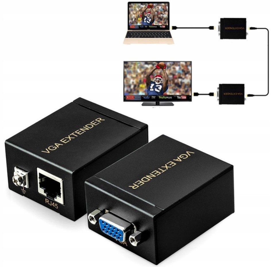 Extender VGA 60 m Audio Video Splitter