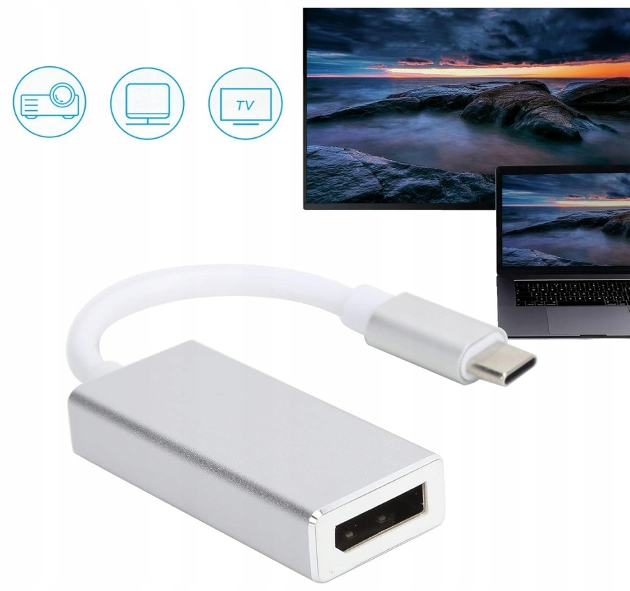 Adapter kabel USB typ C do DP DisplayPort 4K 3.1