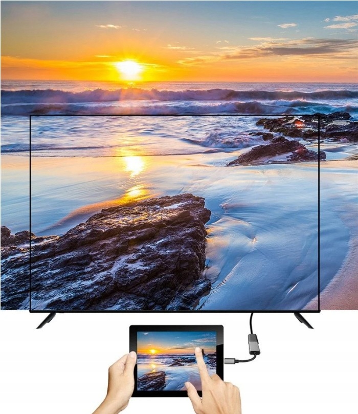 Adapter przejściówka HUB USB C HDMI 4K 60Hz MHL