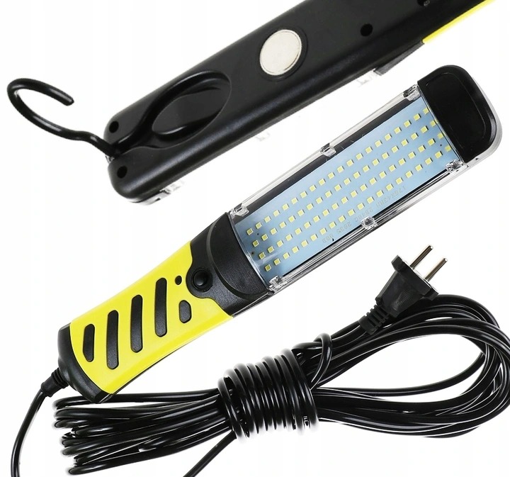 Lampa Warsztatowa Latarka 100 LED Hak Kabel 8 M