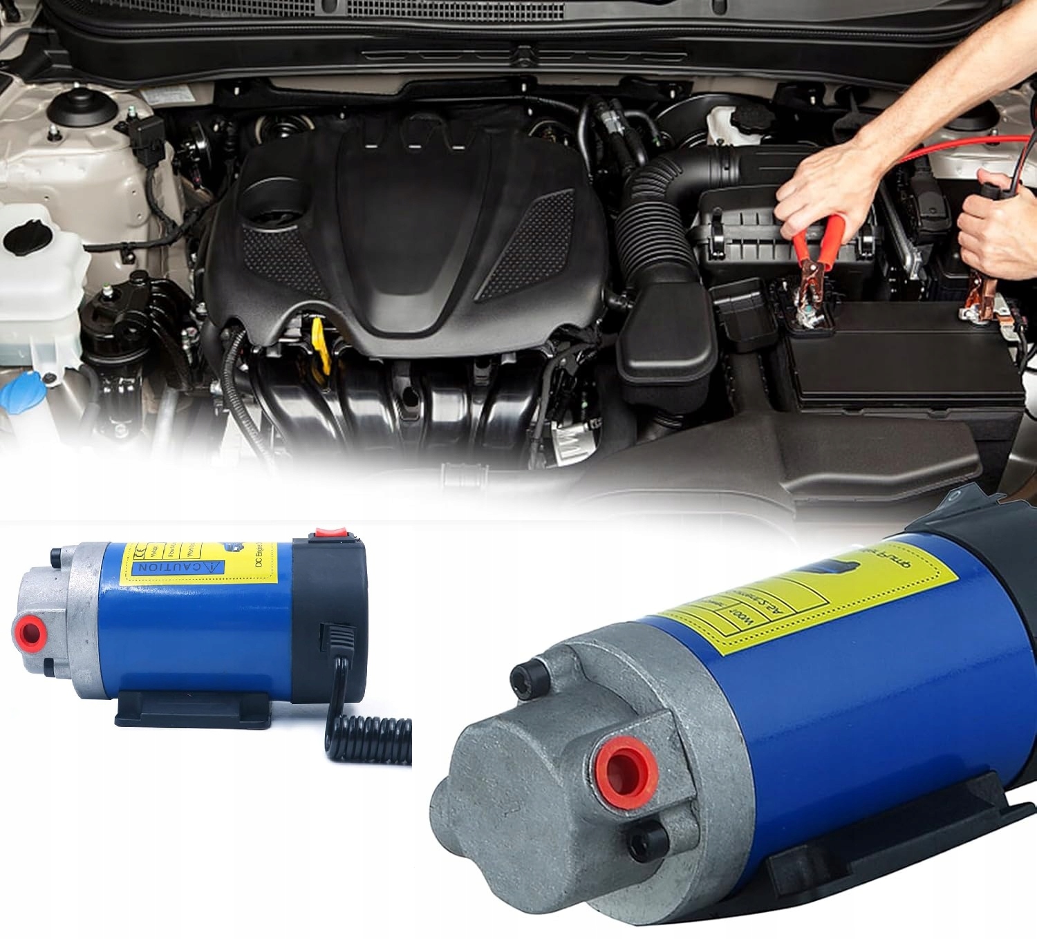 Elektryczna Pompka do Spuszczania Paliwa Oleju Pompa Przepływowa 12V 100W
