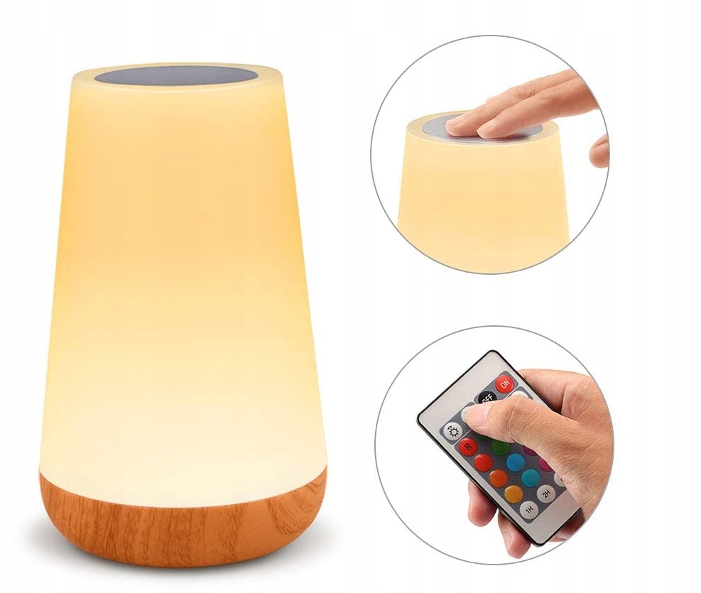 Bezprzewodowa Lampka 13 Kolory Dotykowa RGB pilot