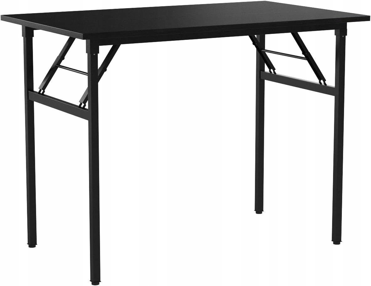 Stolik pod Laptopa Składany Małe Biurko Komputerowe 120 x 60 x 76 cm CZARNY