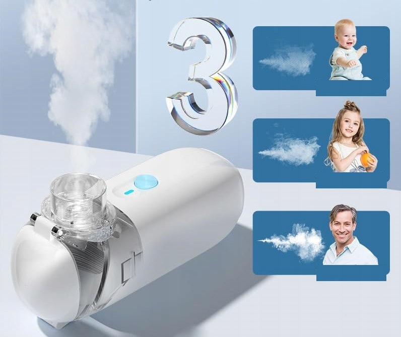 Inhalator Nebulizator Przenośny dla Dorosłych Siateczkowy Bezprzewodowy