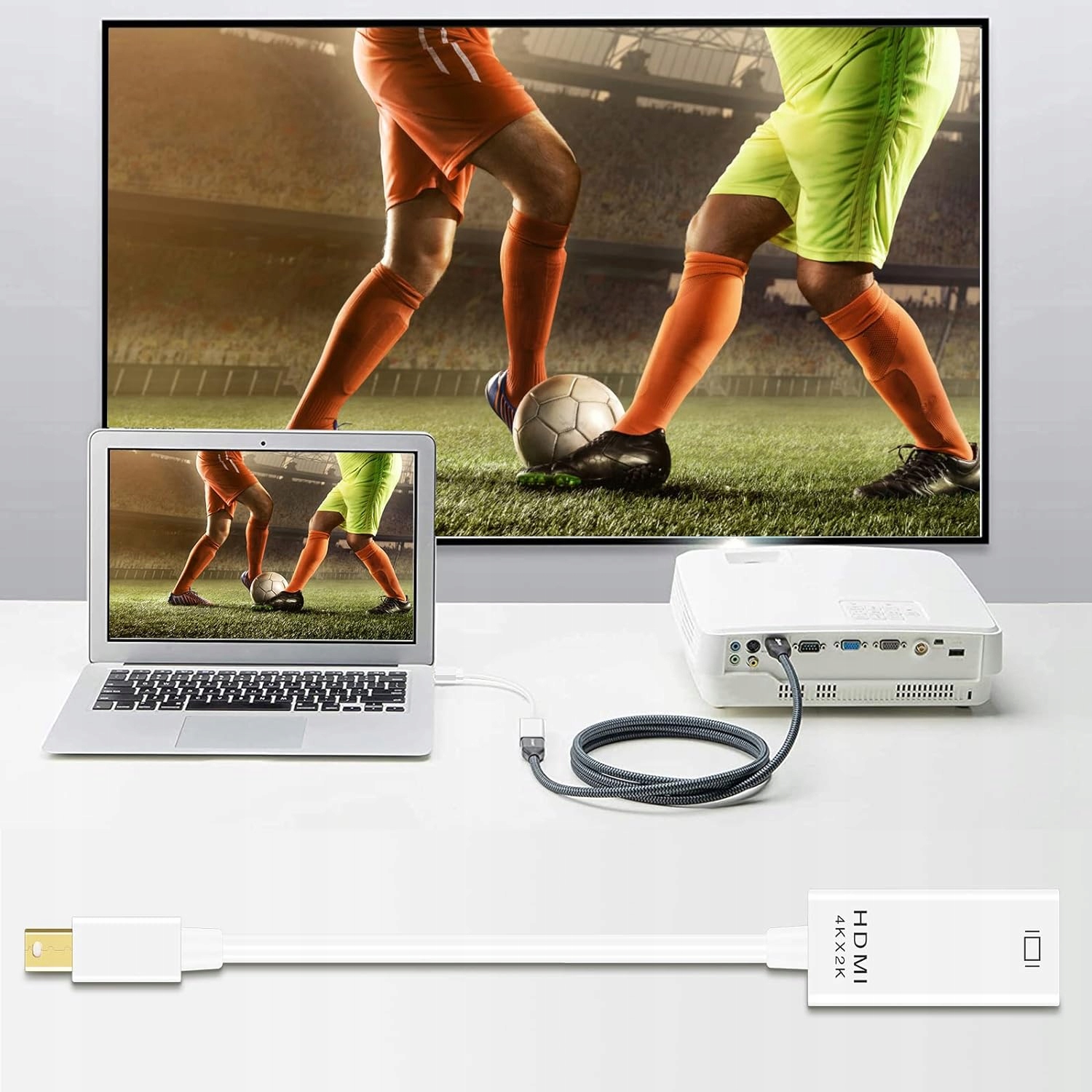 Adapter Kabel mini DisplayPort DP do HDMI 4K*2K