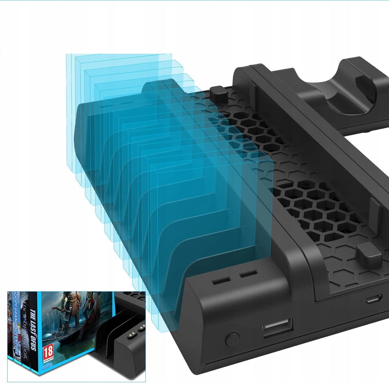 Podstawka Chłodząca Ładowarka Stojak PS4 SLIM PRO