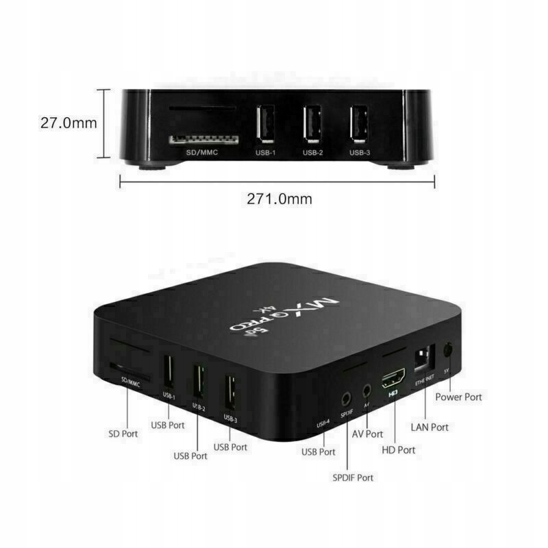 Smart TV BOX 5G MXQ PRO 4K 2+16GB ANDROID 11.1