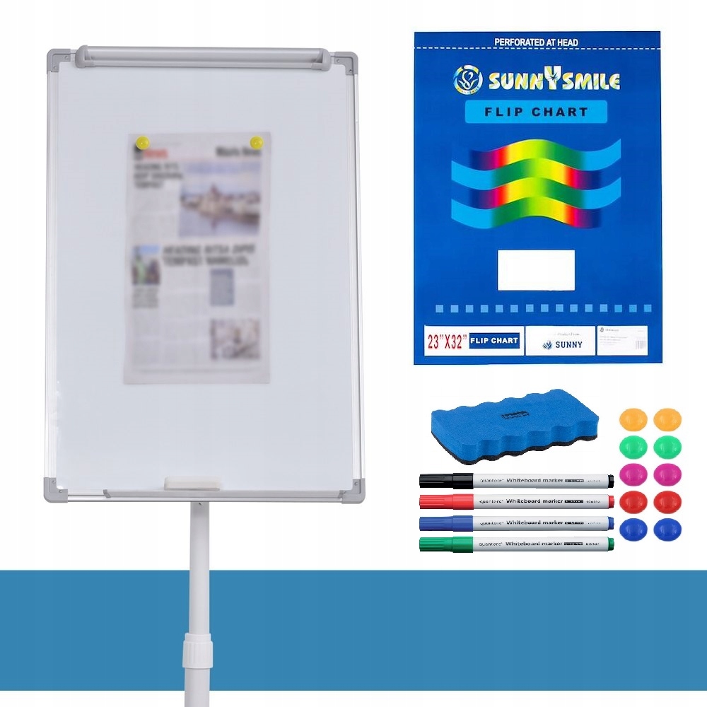 Flipchart magnetyczny mobilny 70x100 + GRATISY
