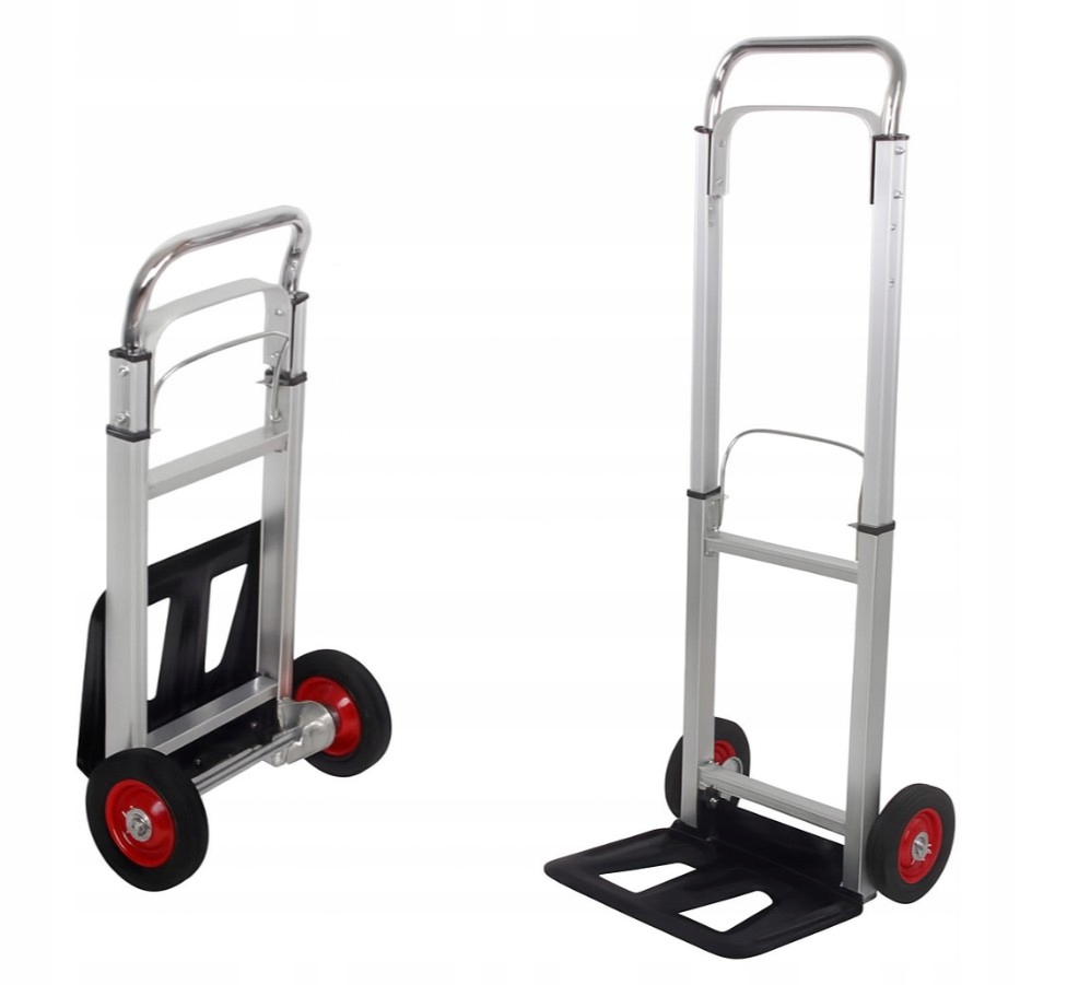 Lekki Wózek Transportowy Młynarka Składany Aluminium Magazynowy Mocny 90kg