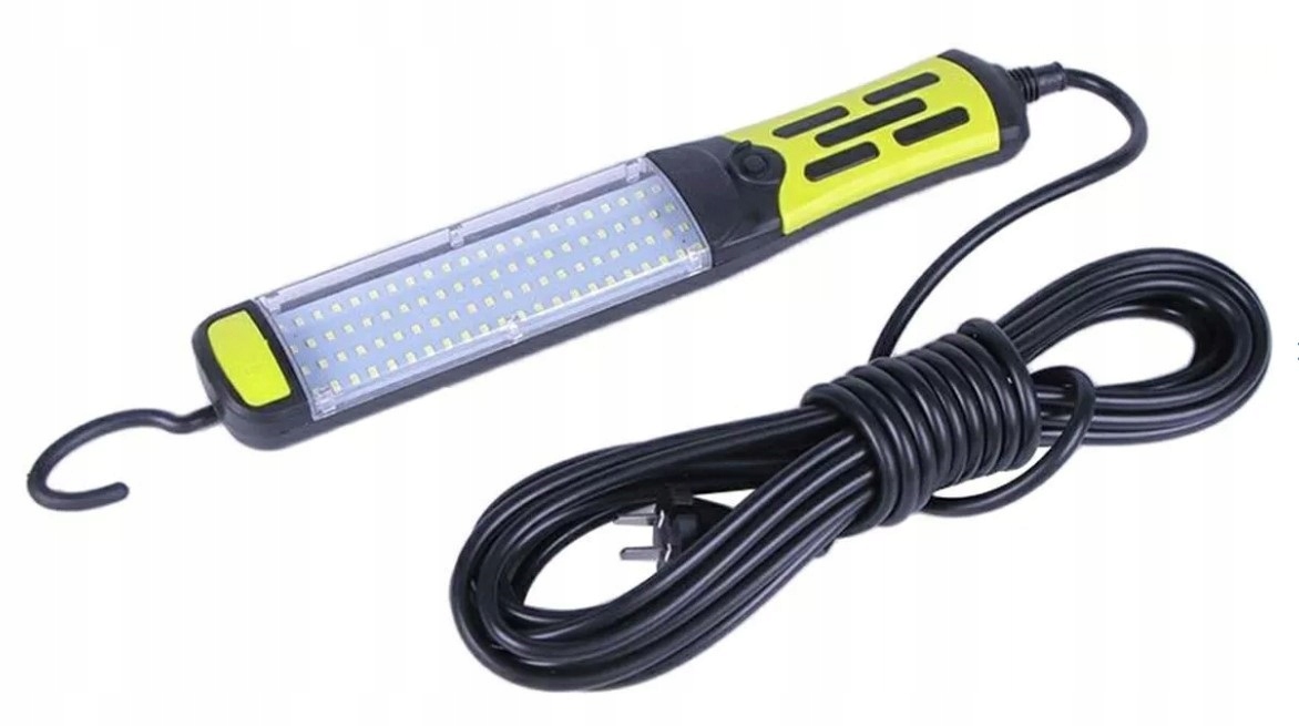 Lampa Warsztatowa Latarka 100 LED Hak Kabel 8 M