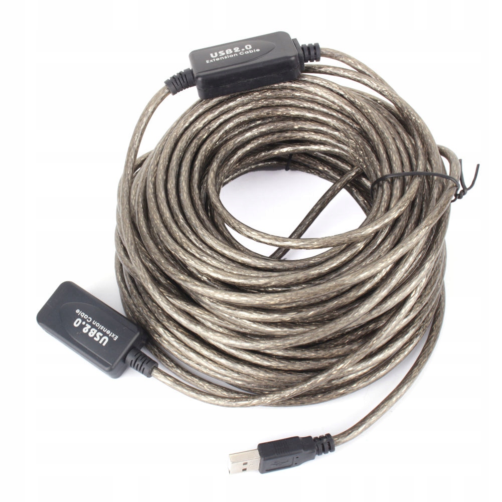 Przedłużacz kabel USB 2.0 aktywny 20 m